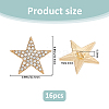 16Pcs Alloy Rhinestone Buttons BUTT-FH0001-031A-2