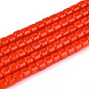 Opaque Solid Color Glass Beads Strands LS-GLAA-N065-4x4mm-C04-1