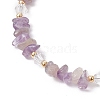 Natural Amethyst Chip Beaded Bracelets for Women X-BJEW-JB11742-03-3
