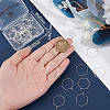 40Pcs Brass Earring Hooks STAS-BBC0016-25S-01-3