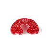 Red PVC Claw Hair Clips with Rhinestone PW-WGF6177-03-1