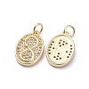 Brass Micro Pave Cubic Zirconia Pendants ZIRC-G163-15G-2