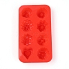 8-Cavity Floral & Heart Shaped Fondant Molds DIY-TAC0005-88-1