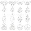 SUNNYCLUE 16Pcs 8 Style 201 Stainless Steel Pendants STAS-SC0003-90-1