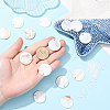32Pcs Flat Round/Disc Natural Freshwater Shell Pendants SHEL-SC0001-98B-4