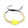 Handmade Lampwork Heart Bracelets BJEW-Q338-01B-1