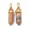 Natural Picture Jasper Pointed Pendants G-G025-01G-39-2