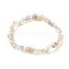 Natural Grey Agate Chip Beads Bracelet for Girl Women BJEW-JB06748-08-1