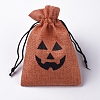 Polyester Imitation Burlap Packing Pouches Drawstring Bags ABAG-WH0024-01-3