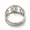 304 Stainless Steel Star of David Adjustable Ring for Women RJEW-B027-11P-3