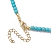 Synthetic Turquoise & Natural Carnelian Beaded Necklaces NJEW-TA00161-5