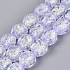 Handmade Foil Glass Beads Strands FOIL-Q002-05G-1