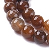 Natural Striped Agate/Banded Agate Beads Strands X-G-G582-8mm-55-3