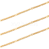 Soldered Brass Coated Iron Curb Chains CH-CJ0001-01A-G-4