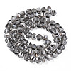 Electroplate Transparent Glass Beads Strands EGLA-N002-31-F07-3