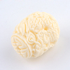 Carved Synthetic Coral Beads CORA-Q028-16-3