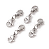 Non-Tarnish 304 Stainless Steel Double Lobster Claw Clasps STAS-E163-57P-B-1