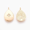 Brass Cubic Zirconia Charms X-KK-S341-27-2