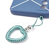 Heart Braided Nylon Cord Mobile Accessories HJEW-JM00607-2