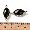 Natural Obsidian Faceted Connector Charms G-K347-03G-18-3
