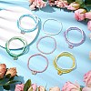 3Pcs Glass Seed Beaded Stretch Bracelets for Women BJEW-JB11437-1