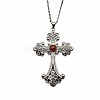 Vintage sparkling Alloy Rhinestone Cross Pendants Necklaces for Women IL0019-15-1