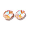 Mocha Fluorescent Style Glass Rhinestone Cabochons GGLA-M005-01A-362MK-3