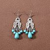 Bohemian tassel turquoise earrings JU8957-23-1
