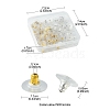 100Pcs 2 Colors Brass Clutch Earring Backs with Pad KK-FS0001-14-5