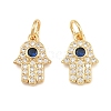 Brass Micro Pave Cubic Zirconia Charms CU-CBAB719-04G-E-1