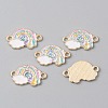 Alloy Colorful Enamel Connector Charms ENAM-CJC0019-01A-1
