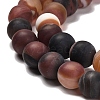 Natural Striped Agate/Banded Agate Beads Strands G-B079-C02-03-4