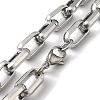 Non-Tarnish 201 Stainless Steel Cable Chain Necklaces NJEW-H033-03P-B-2