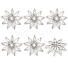 6Pcs 1-Hole Alloy Micro Pave Clear Cubic Zirconia Shank Buttons BUTT-FG0001-27-1