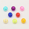 Transparent Acrylic European Beads X-MACR-Q156-02-1