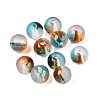 Frosted Baking Painted Glass Beads DGLA-N005-8mm-10-2