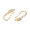 Brass Micro Pave Cubic Zirconia Earring Hooks KK-U008-12G-2