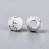 Natural Howlite European Beads G-Q602-09A-06-2