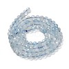 Natural Aquamarine Beads Strands G-F509-02-4mm-5