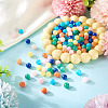 96Pcs 6 Colors Natural Mashan Jade Round Beads G-TA0002-36-5