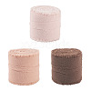 3 Rolls Polyester Raw Edges Ribbons SRIB-TAC0002-26E-2