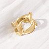 Oval 304 Stainless Steel Open Cuff Ring for Women RJEW-Z083-03G-03-3