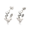 Non-Tarnish 304 Stainless Steel Leaf Wrap Stud Earring EJEW-P202-03P-1