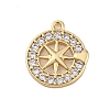 Brass Micro Pave Cubic Zirconia Pendants KK-P289-05G-1