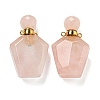 Faceted Natural Rose Quartz Pendants G-A225-01A-G-1