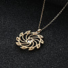 Sunflower Brass Clear Cubic Zirconia Pendant Necklaces for Women WG2DD79-02-1