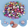 ARRICRAFT 220Pcs 4 Style Opaque Acrylic Beads SACR-AR0001-13-4