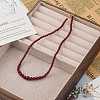 Natural Rhodochrosite & Shell Pearl Round Graduated Beaded Necklaces NJEW-U026-25G-3