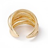 Rack Plating Brass Multi Circle Criss Cross Open Cuff Ring for Women RJEW-B043-12-2