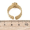 304 Stainless Steel with Glass Cat Eye Cuff Rings for Women RJEW-K309-40B-5